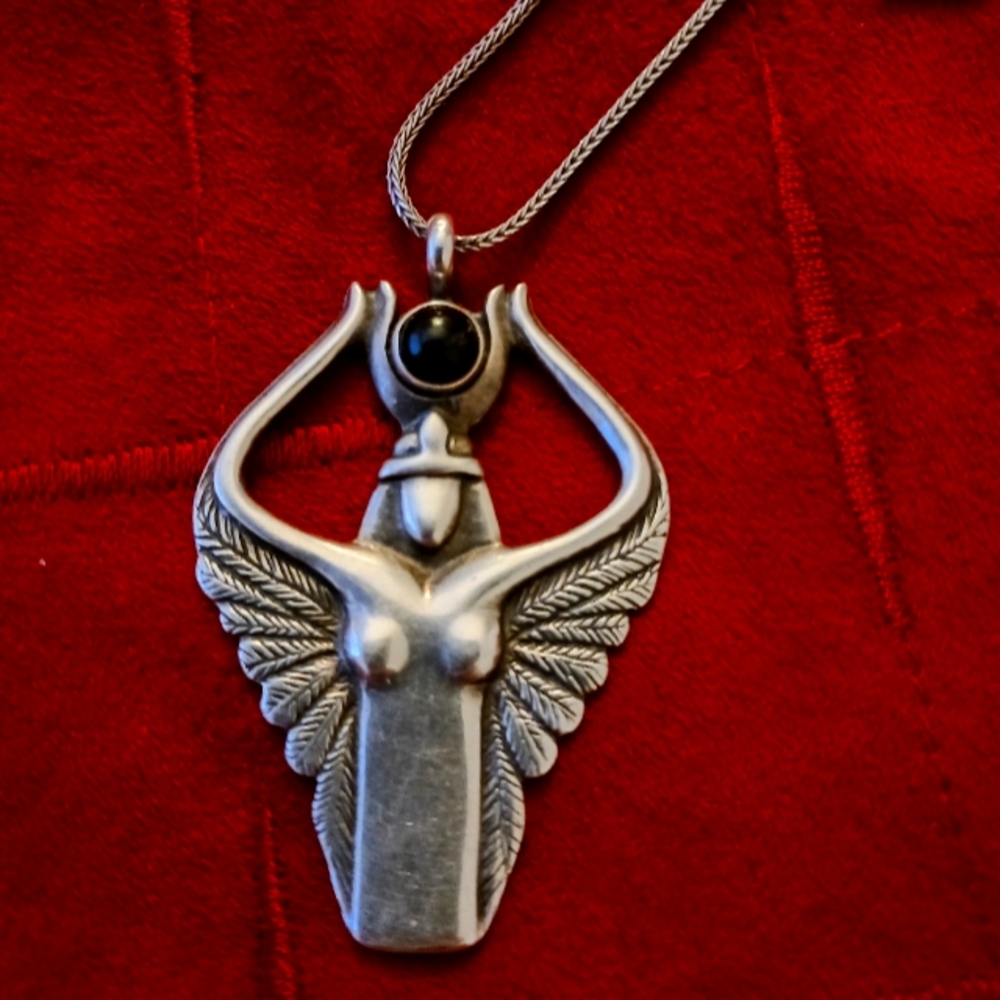 925 Silver Hathor, Egyptian Necklace